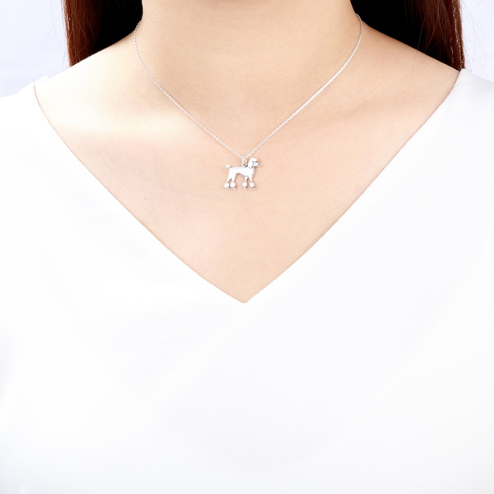 【Angel & Me】貴賓狗 貴賓犬 s925純銀項鍊 生日禮盒 聖誕節禮物-細節圖2