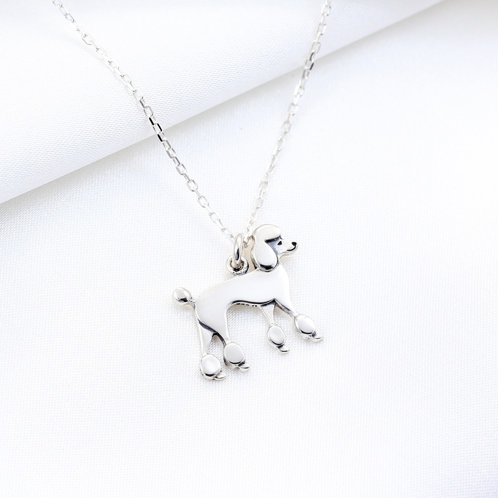 【Angel & Me】貴賓狗 貴賓犬 s925純銀項鍊 生日禮盒 聖誕節禮物-細節圖3