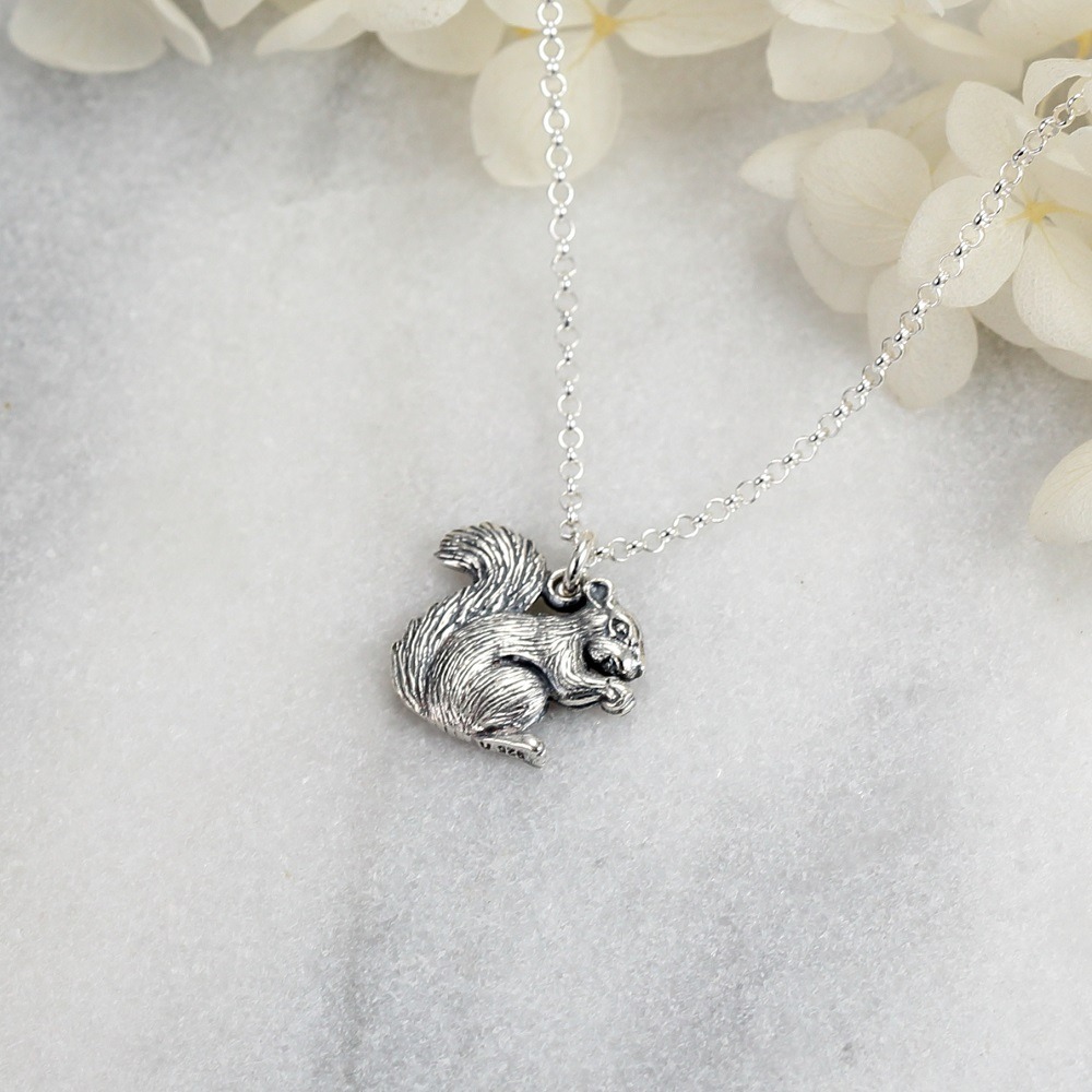 【Angel & Me】松鼠 s925 純銀動物項鍊 精緻手工生日禮物-細節圖5