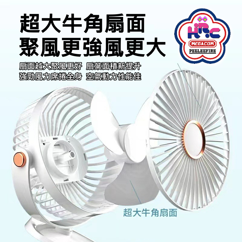 【可上飛機鋰電池】現貨 M1夾子扇 360度全方位 可夾可站 小夜燈功能 2600mAh-細節圖2