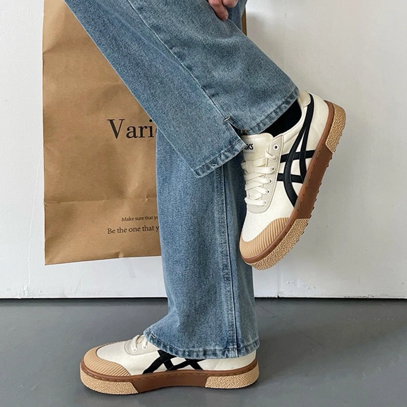 【BKS】ASICS COURT TRAIL 餅乾鞋/焦糖底/棕色底/鋸齒/復古/休閒帆布鞋-細節圖5