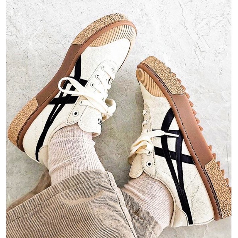 【BKS】ASICS COURT TRAIL 餅乾鞋/焦糖底/棕色底/鋸齒/復古/休閒帆布鞋-細節圖6