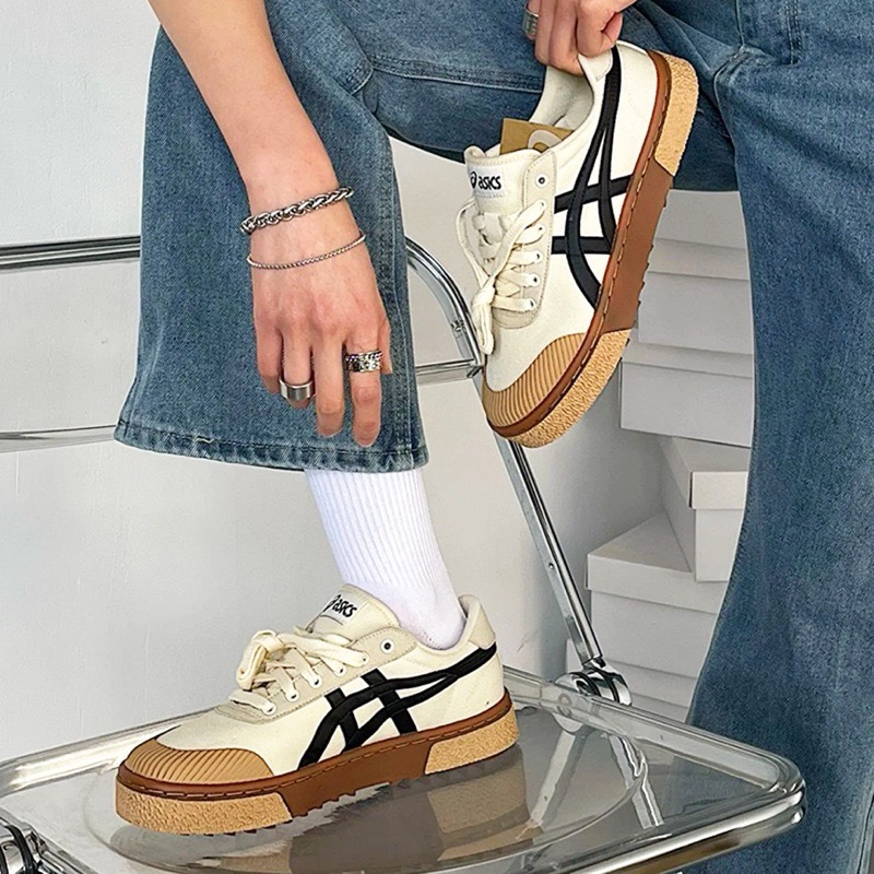 【BKS】ASICS COURT TRAIL 餅乾鞋/焦糖底/棕色底/鋸齒/復古/休閒帆布鞋-細節圖7