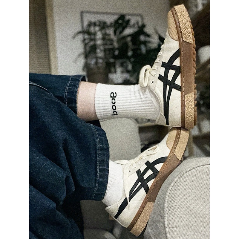 【BKS】ASICS COURT TRAIL 餅乾鞋/焦糖底/棕色底/鋸齒/復古/休閒帆布鞋-細節圖10