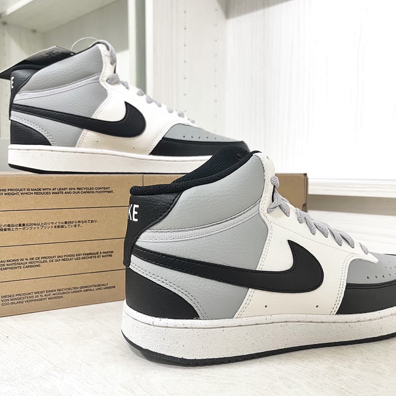 【BKS】Nike Court Vision Mid 煙灰/皮革/中筒/休閒鞋/國外代購/男款/DN3577-002-細節圖5