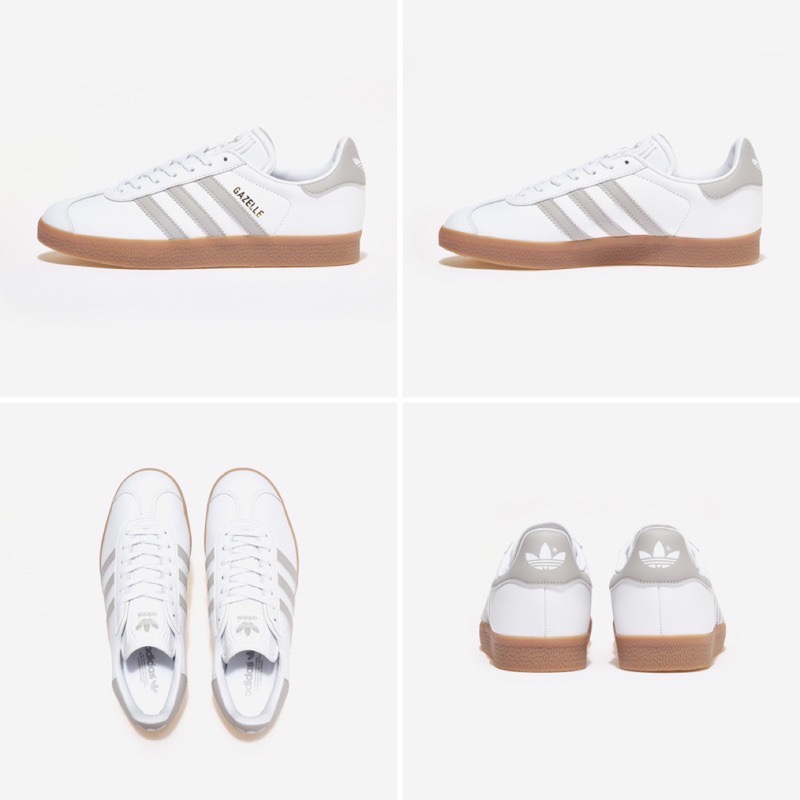 【BKS】ADIDAS GAZELLE 灰白/焦糖底/皮革/休閒鞋/日韓代購/IG3508-細節圖10