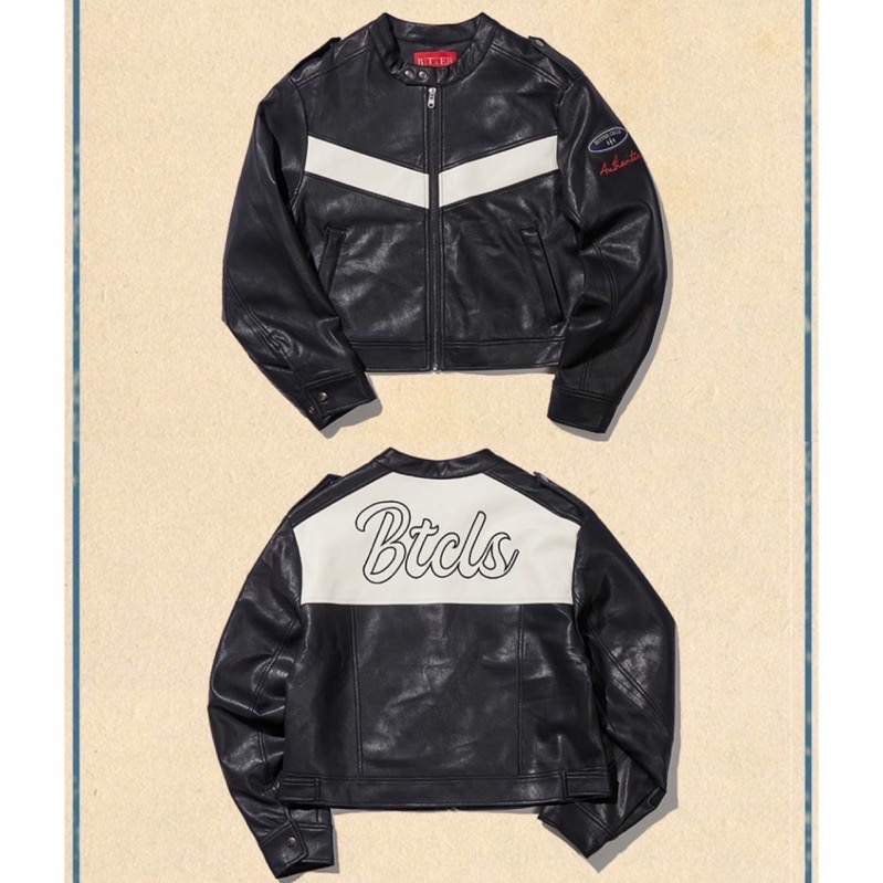 【BKS】BITTERCELLS Eco Leather Lacing Jacket/皮革短版外套/珍妮同款/韓國代購-細節圖10