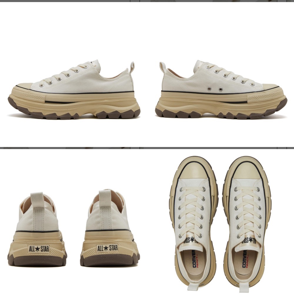 【BKS】CONVERSE AS (R) TREKWAVE BS/奶油復古系列/舊化感/厚底鋸齒/日本限定/日本代購-細節圖5