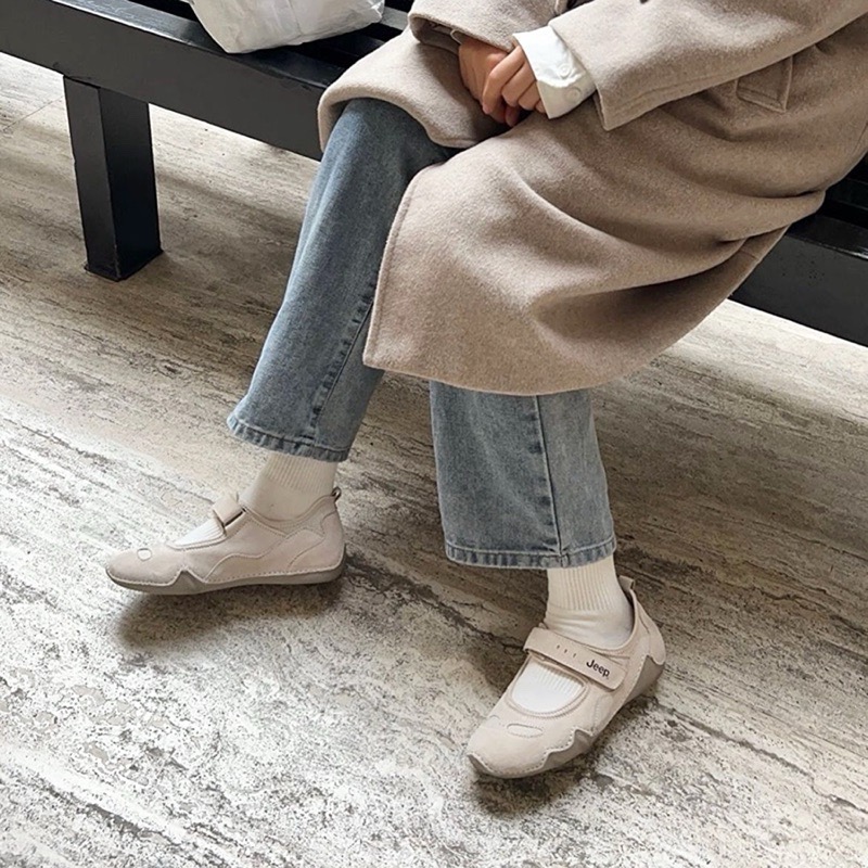 【BKS】JEEP 吉普 魔鬼氈 瑪麗珍鞋/麂皮/防滑/休閒/國外代購-細節圖4