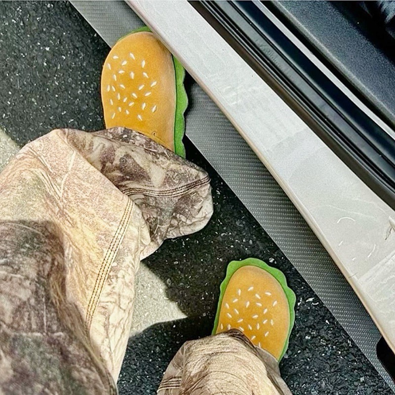 【BKS】BBIMP x MENTALFREE 漢堡🍔聯名款 勃肯鞋/拖鞋/金屬鞋扣/國外代購-細節圖8