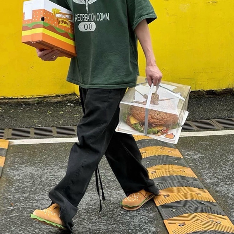 【BKS】BBIMP x MENTALFREE 漢堡🍔聯名款 勃肯鞋/拖鞋/金屬鞋扣/國外代購-細節圖9