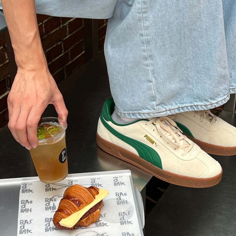 【BKS】PUMA CLUB 米白綠 復古德訓鞋/絨面革/國外代購/401514-細節圖3