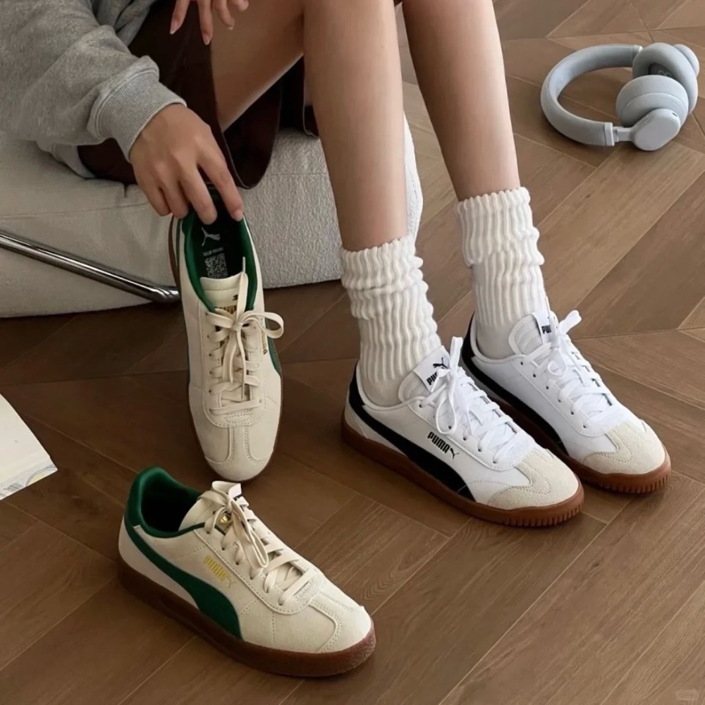 【BKS】PUMA CLUB 米白綠 復古德訓鞋/絨面革/國外代購/401514-細節圖4