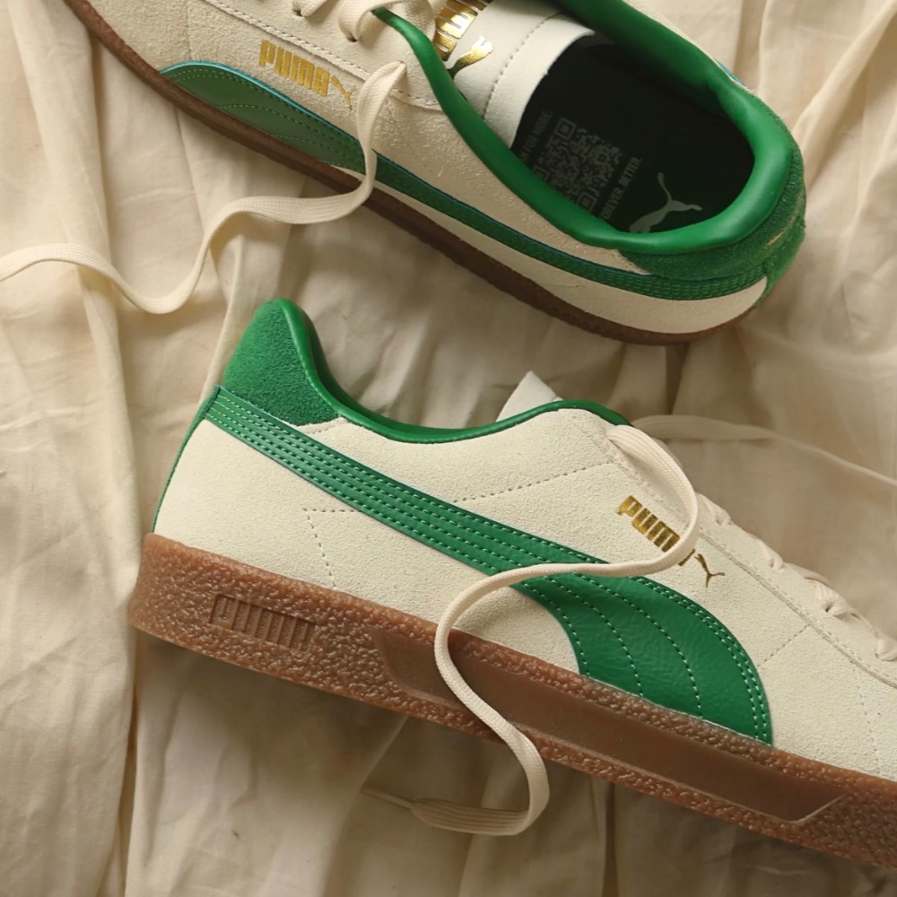 【BKS】PUMA CLUB 米白綠 復古德訓鞋/絨面革/國外代購/401514-細節圖6