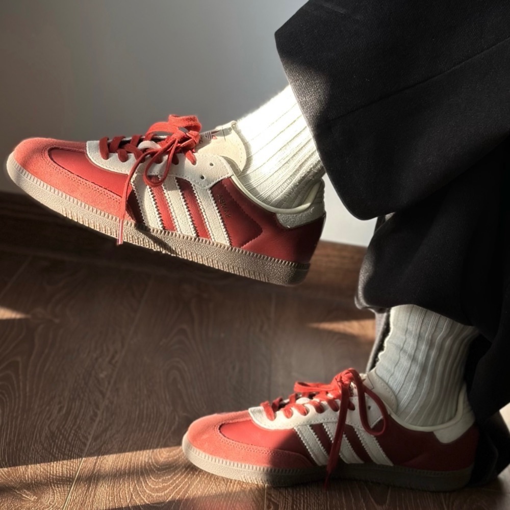 【BKS】Adidas Samba OG 雪紅 /德訓鞋/國代代購/JI3216-細節圖5
