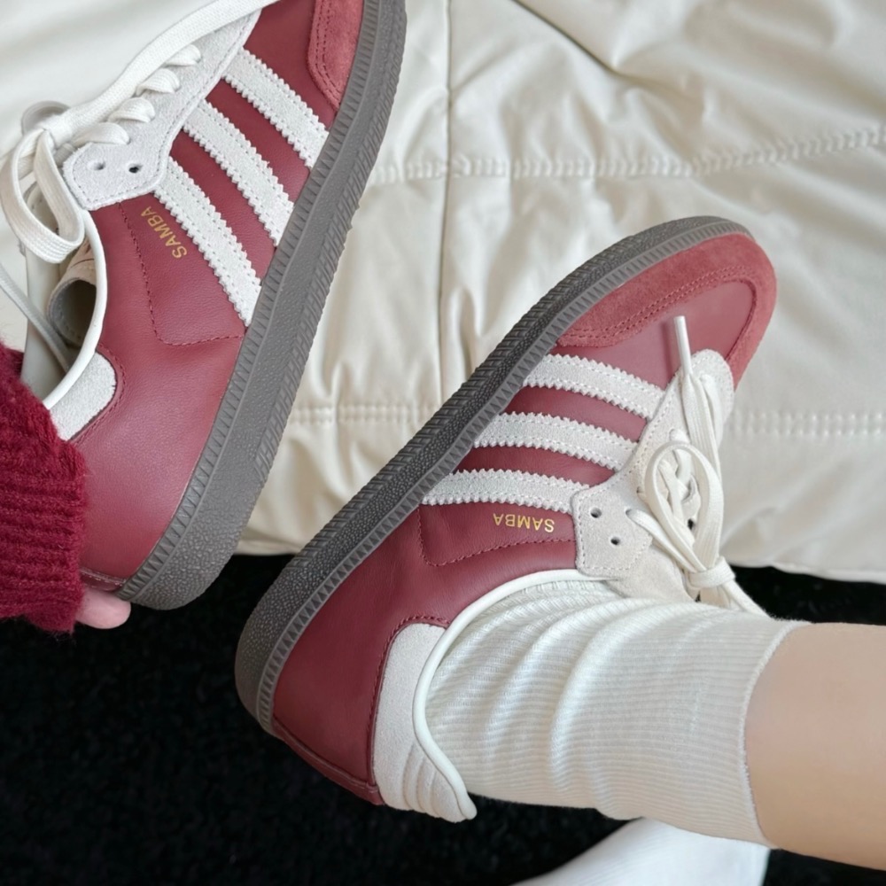 【BKS】Adidas Samba OG 雪紅 /德訓鞋/國代代購/JI3216-細節圖7