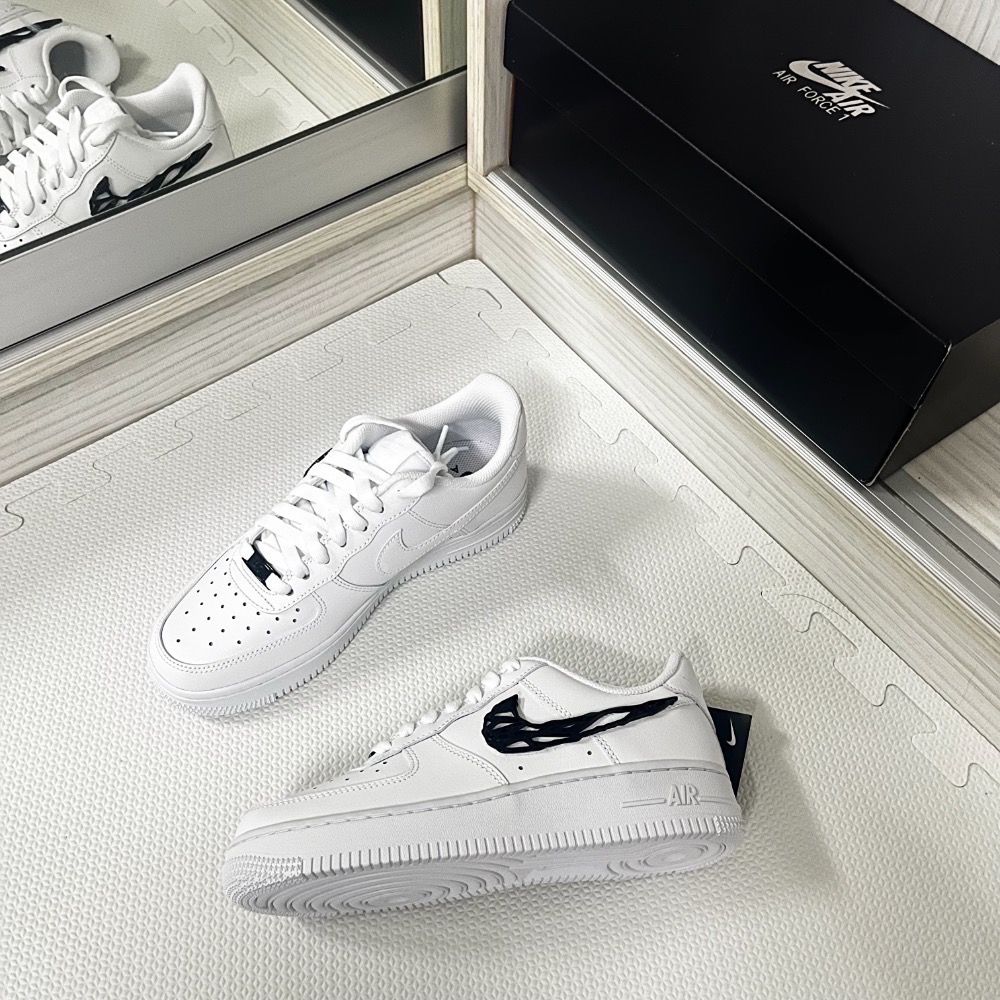 【BKS】Nike Air Force 1 猛毒 液態金屬 黑勾/休閒鞋/國外代購/IF1686-101-細節圖3