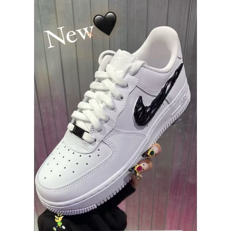 【BKS】Nike Air Force 1 猛毒 液態金屬 黑勾/休閒鞋/國外代購/IF1686-101-細節圖8