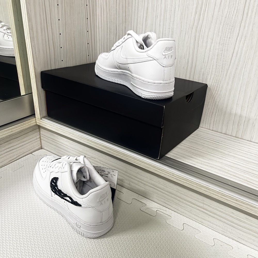 【BKS】Nike Air Force 1 猛毒 液態金屬 黑勾/休閒鞋/國外代購/IF1686-101-細節圖4