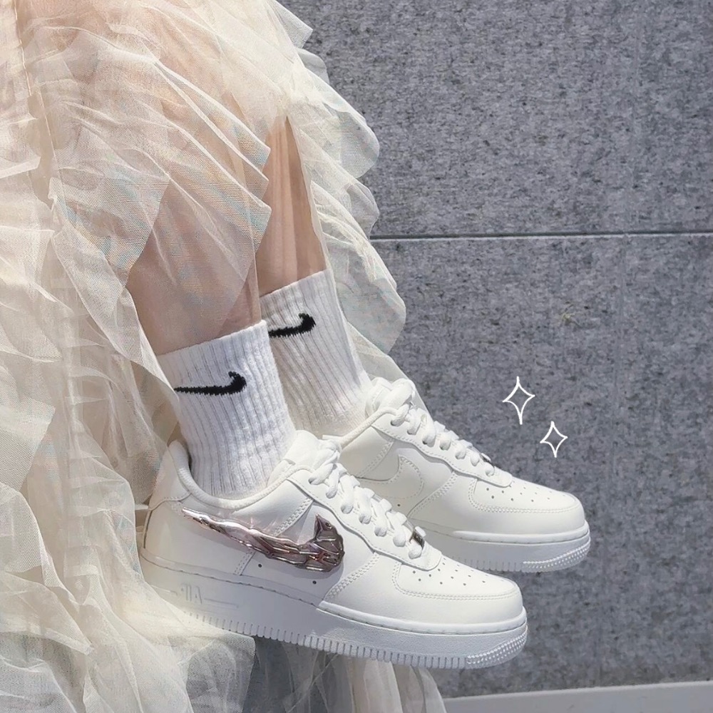 【BKS】Nike Air Force 1 玫瑰金 液態金屬/休閒鞋/國外代購/IF1686-161-細節圖2