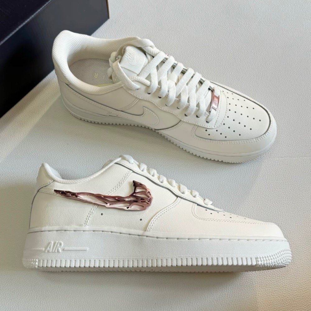 【BKS】Nike Air Force 1 玫瑰金 液態金屬/休閒鞋/國外代購/IF1686-161-細節圖6