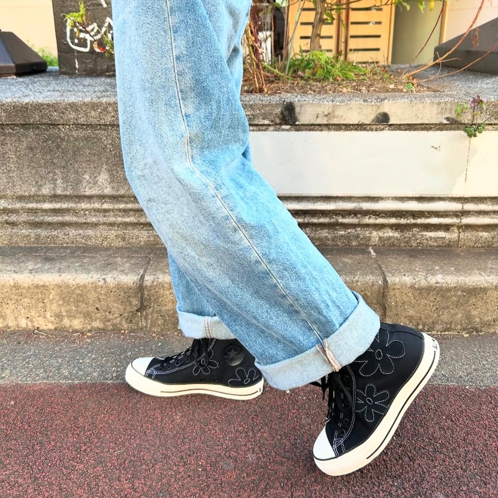 【BKS】日本CONVERSE SUEDEFLOWER HI 花卉 高筒帆布鞋/日本限定/日本代購-細節圖6