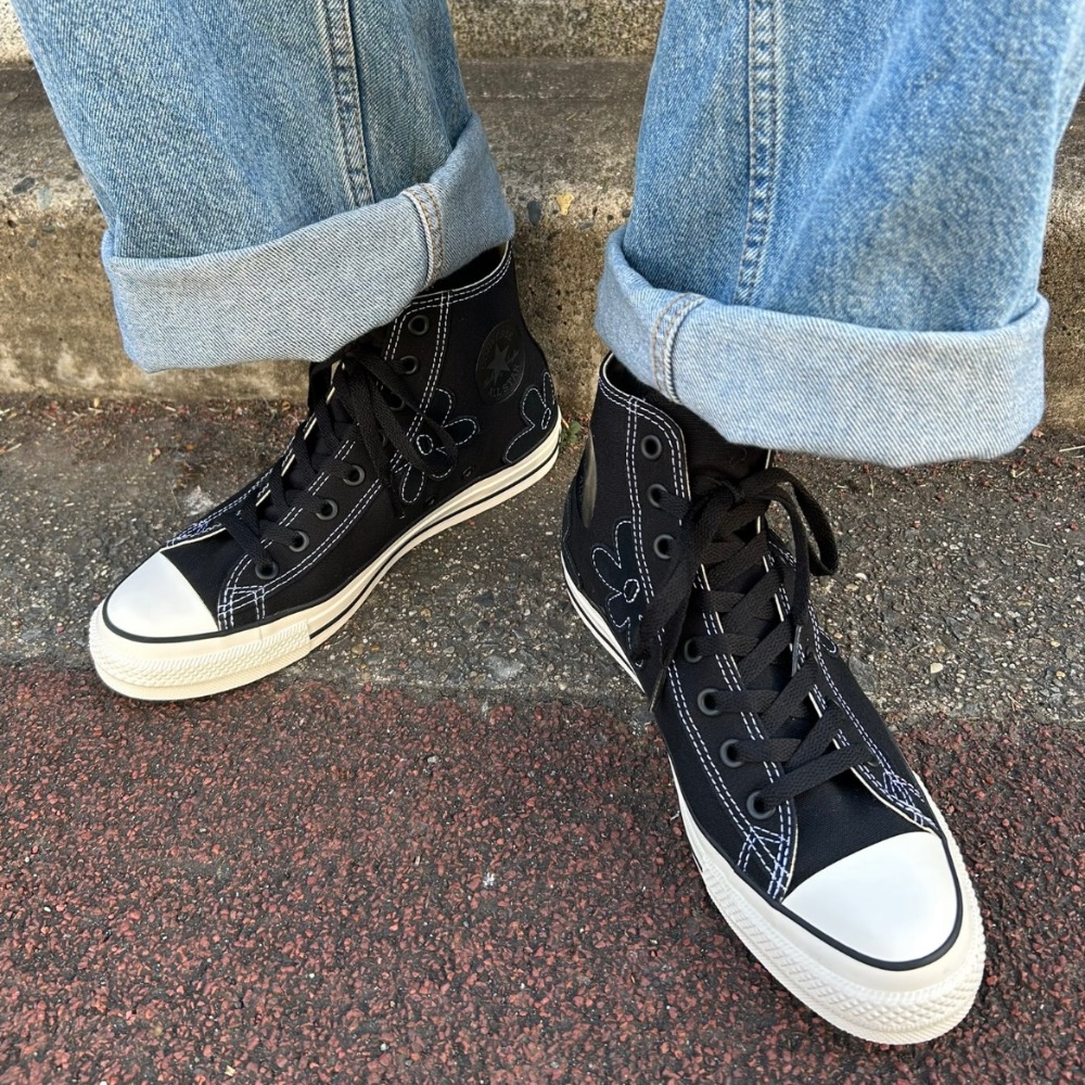 【BKS】日本CONVERSE SUEDEFLOWER HI 花卉 高筒帆布鞋/日本限定/日本代購-細節圖7