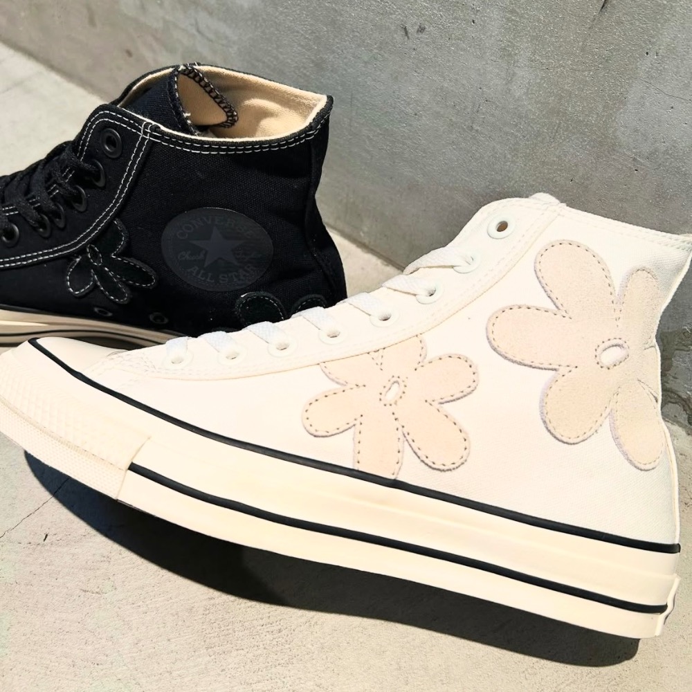 【BKS】日本CONVERSE SUEDEFLOWER HI 花卉 高筒帆布鞋/日本限定/日本代購-細節圖9