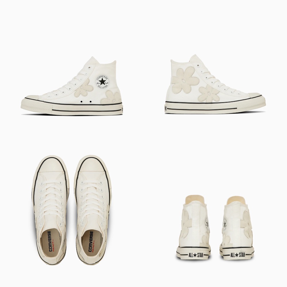 【BKS】日本CONVERSE SUEDEFLOWER HI 花卉 高筒帆布鞋/日本限定/日本代購-規格圖11