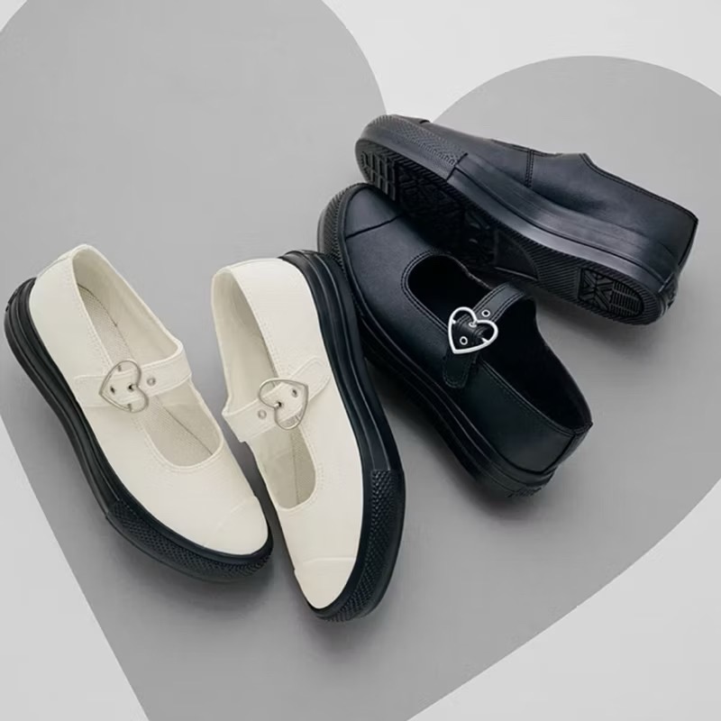 【BKS】日本🇯🇵CONVERSE LIGHT PLTS MJ HEARTBUCKLE OX 愛心鐵環 厚底 瑪莉珍-細節圖2