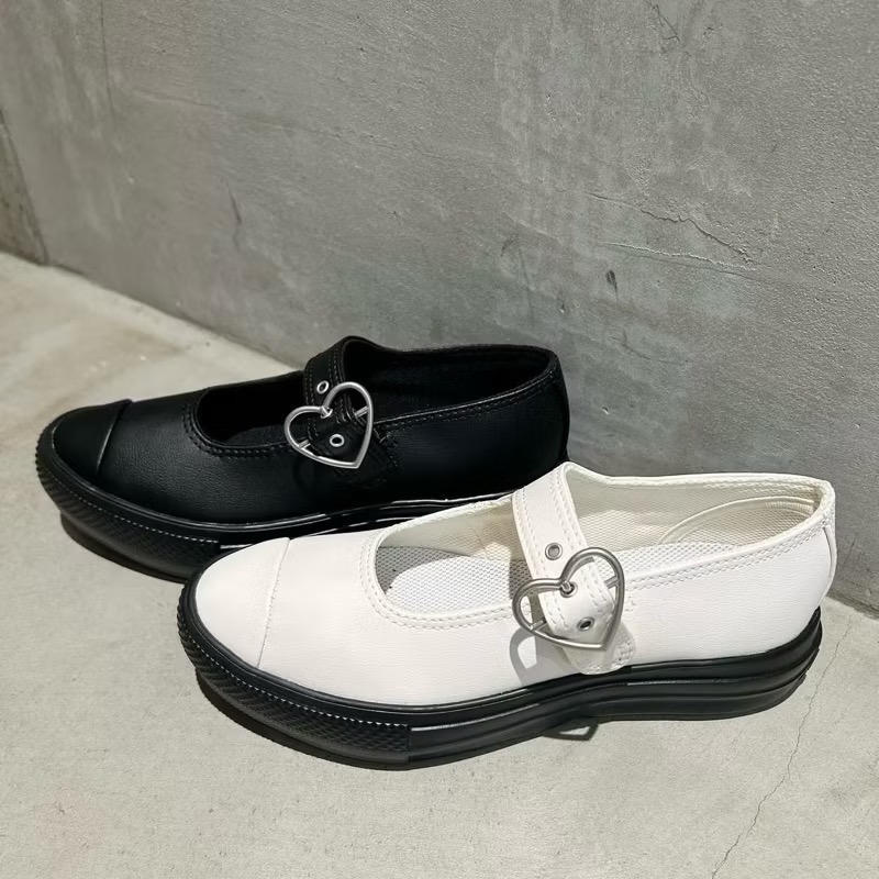 【BKS】日本🇯🇵CONVERSE LIGHT PLTS MJ HEARTBUCKLE OX 愛心鐵環 厚底 瑪莉珍-細節圖5