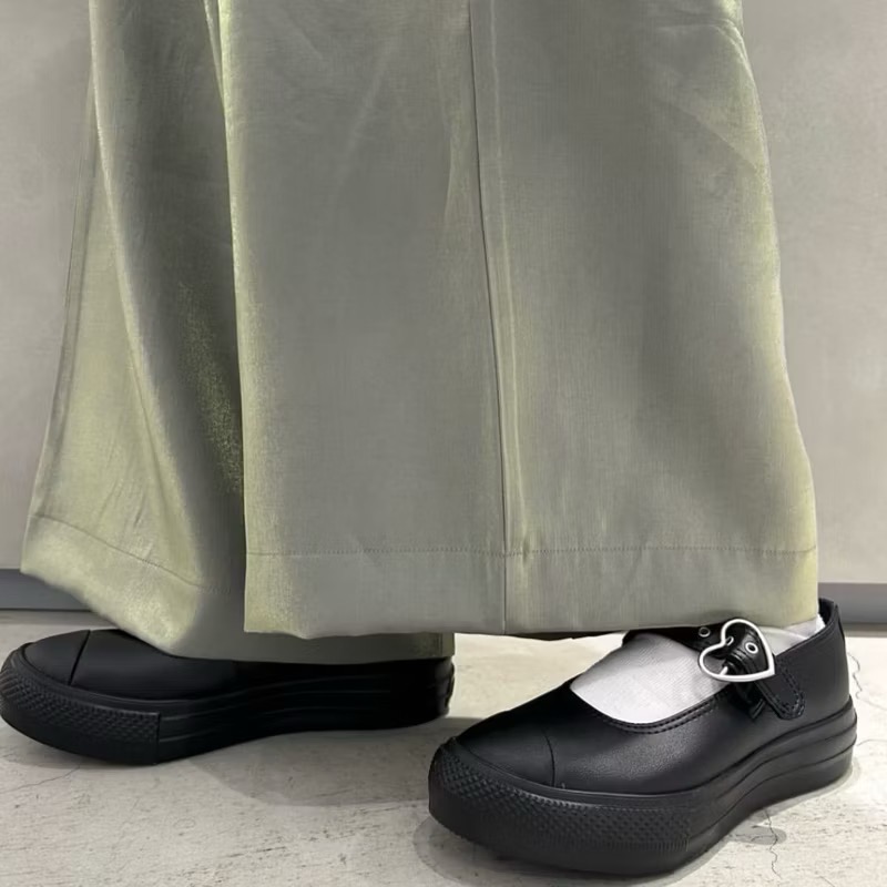 【BKS】日本🇯🇵CONVERSE LIGHT PLTS MJ HEARTBUCKLE OX 愛心鐵環 厚底 瑪莉珍-細節圖6
