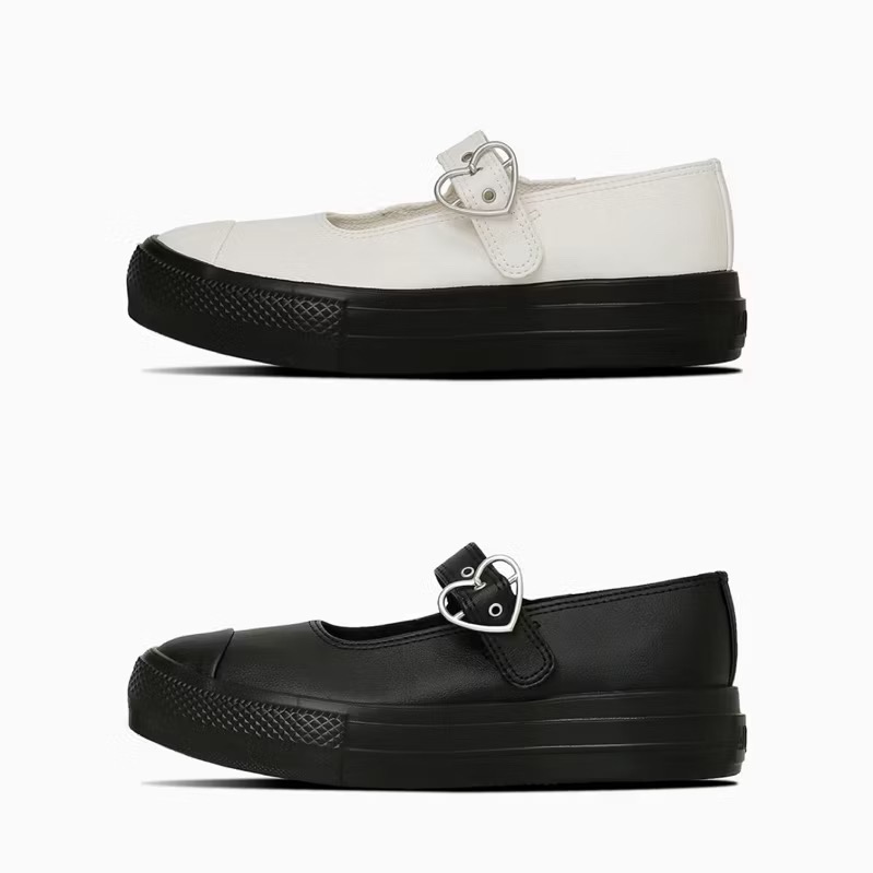 【BKS】日本🇯🇵CONVERSE LIGHT PLTS MJ HEARTBUCKLE OX 愛心鐵環 厚底 瑪莉珍-細節圖9