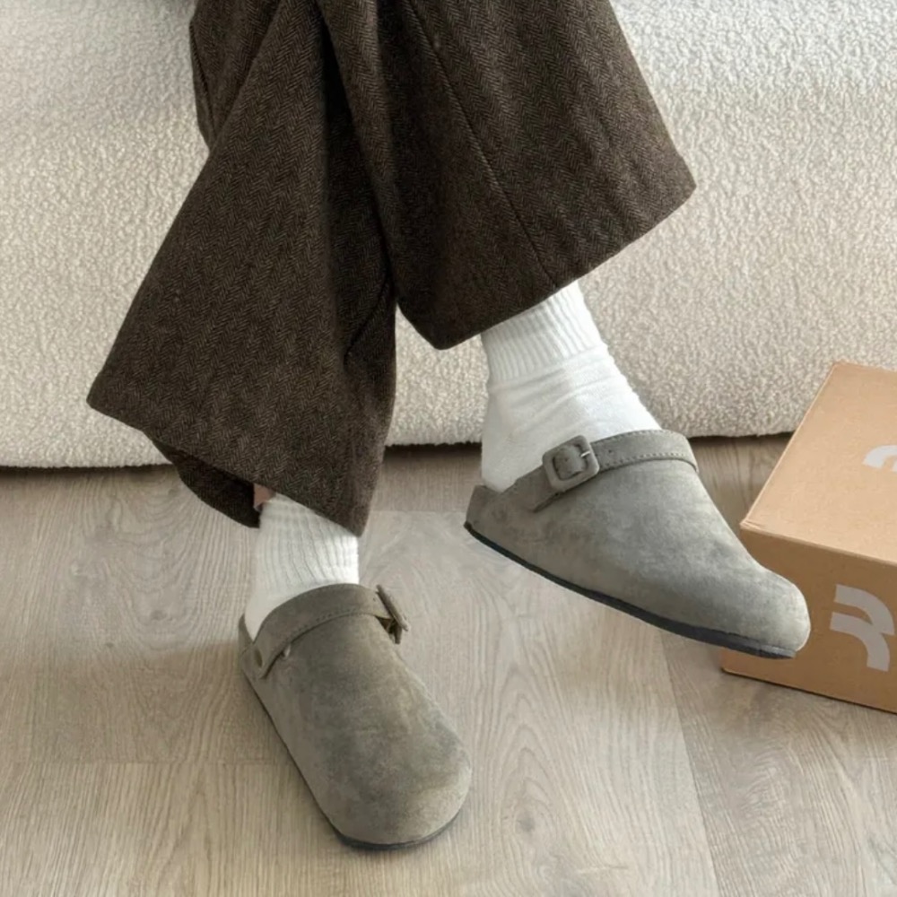 【BKS】韓國🇰🇷Folder Label 2way 麂皮 絨面 勃肯鞋 韓國代購-細節圖7