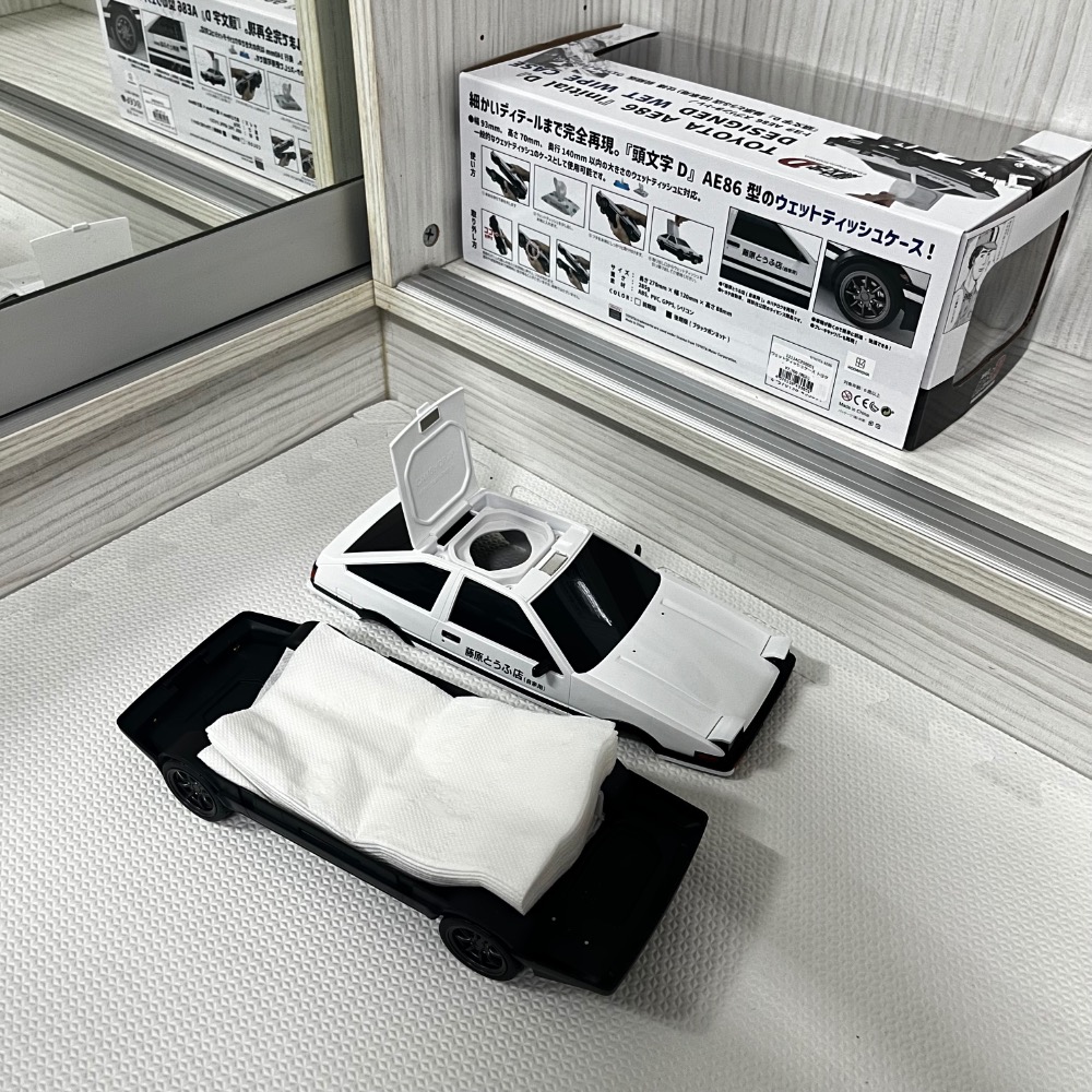 【BKS】頭文字D AE86 TOYOTA 模型車 面紙盒/衛生紙盒/模型/豐田/日本限定/日本代購-細節圖4
