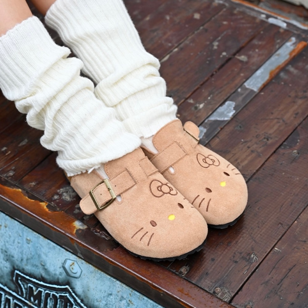 【BKS】Sanrio三麗鷗 x Hello Kitty 凱蒂貓 軟木 包頭拖鞋/國外代購-細節圖2