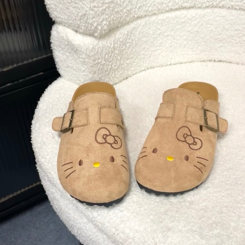 【BKS】Sanrio三麗鷗 x Hello Kitty 凱蒂貓 軟木 包頭拖鞋/國外代購-細節圖4