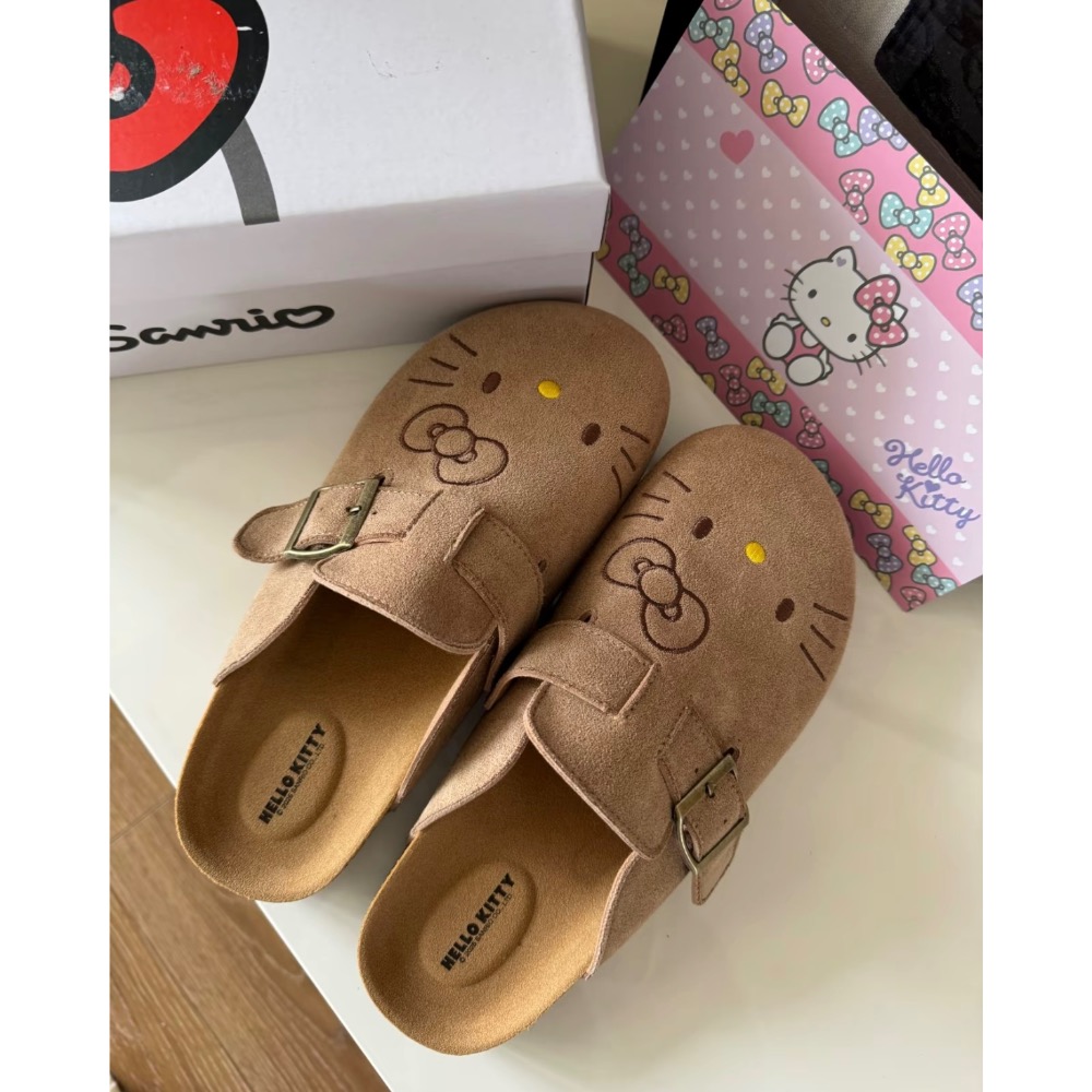 【BKS】Sanrio三麗鷗 x Hello Kitty 凱蒂貓 軟木 包頭拖鞋/國外代購-細節圖5