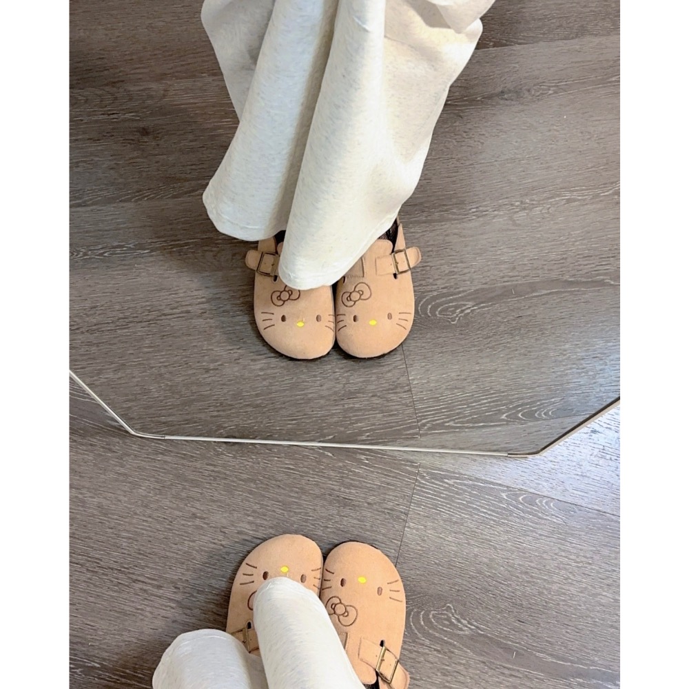【BKS】Sanrio三麗鷗 x Hello Kitty 凱蒂貓 軟木 包頭拖鞋/國外代購-細節圖7