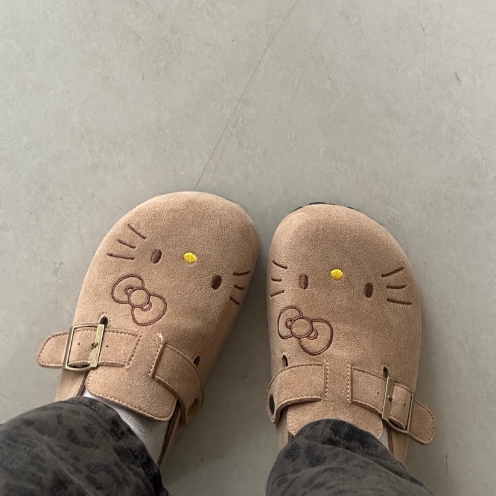 【BKS】Sanrio三麗鷗 x Hello Kitty 凱蒂貓 軟木 包頭拖鞋/國外代購-細節圖8