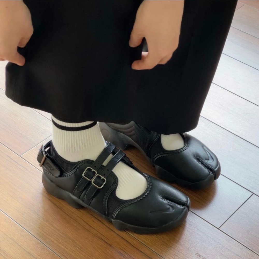 【BKS】NIKE AIR RIFT 芭蕾 忍者鞋/分趾鞋/黑色/國外代購/IB8881-001-細節圖11