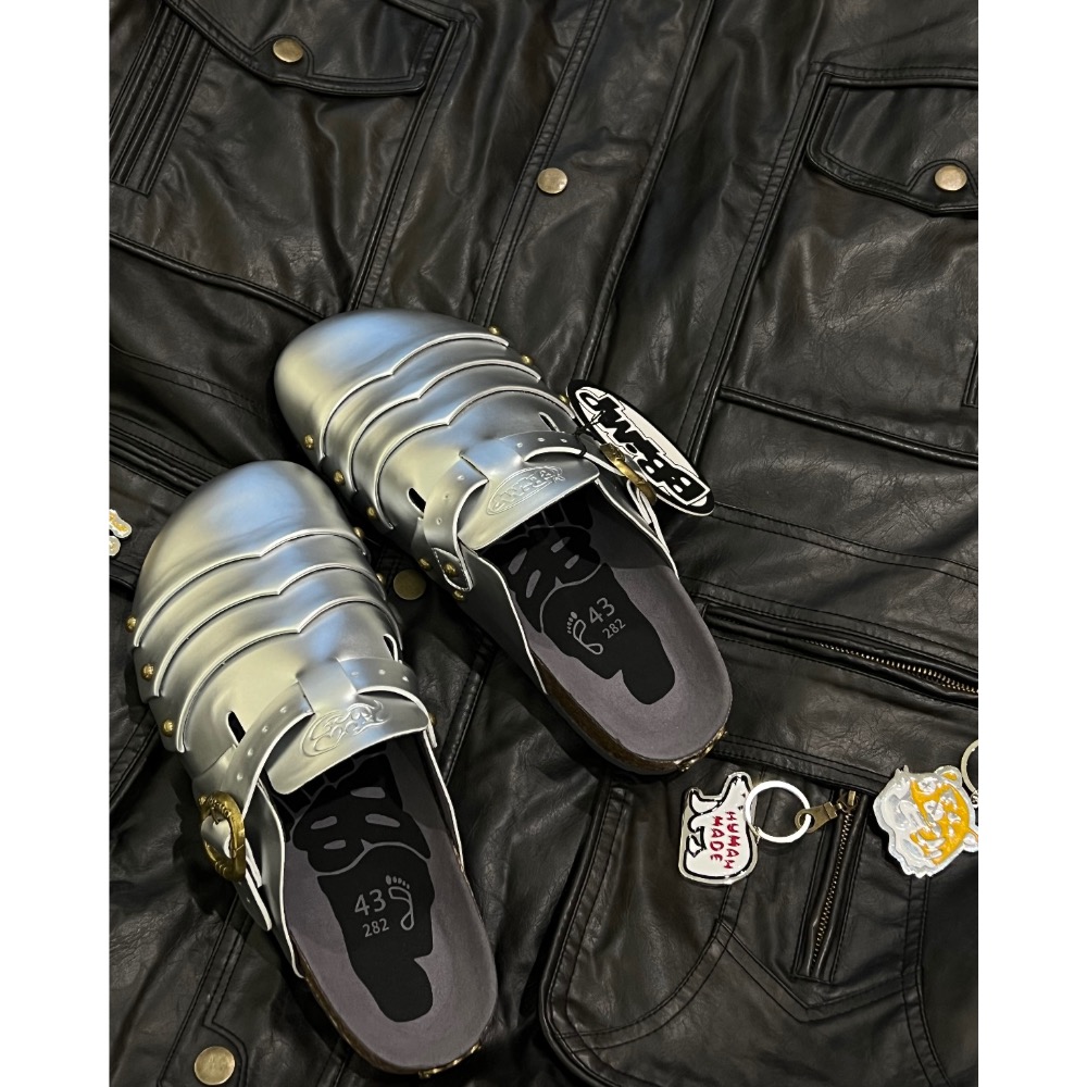 【BKS】BBIMP 銀色盔甲 包頭 勃肯 拖鞋/國外代購-細節圖7