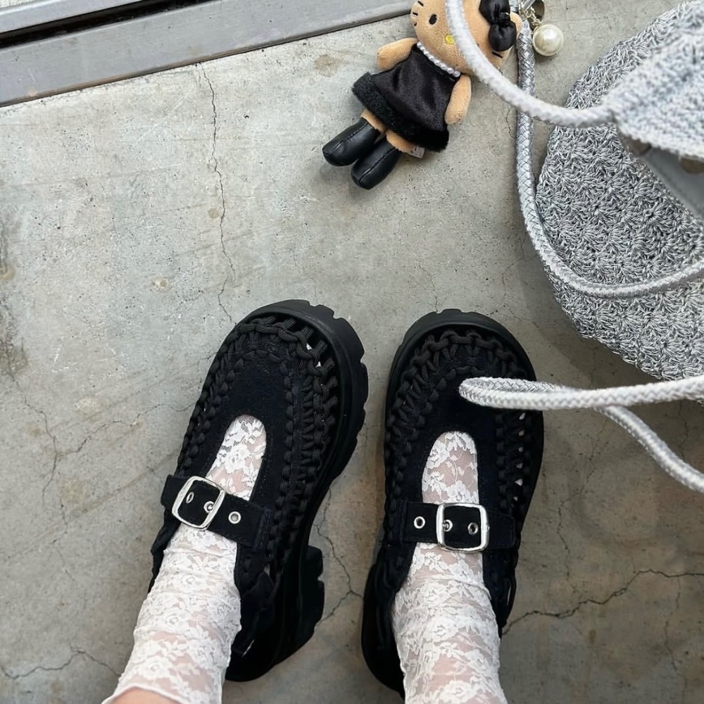 【BKS】KEEN UNEEK PLT MARY JANE編織厚底 瑪莉珍 涼鞋/國外代購  經典編織鞋搭配4公分厚底！-細節圖5