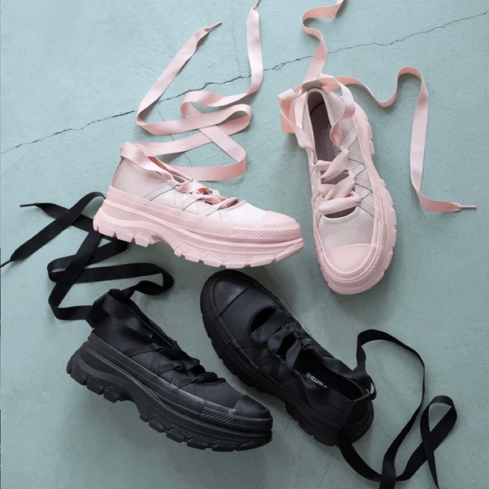 【BKS】日本🇯🇵CONVERSE TREKWAVE BL 芭蕾厚底/綁帶/休閒鞋/日本限定/日本代購-細節圖2