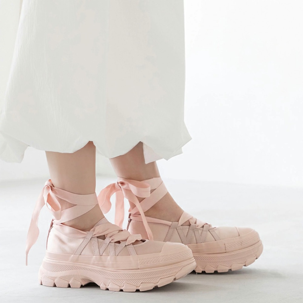 【BKS】日本🇯🇵CONVERSE TREKWAVE BL 芭蕾厚底/綁帶/休閒鞋/日本限定/日本代購-細節圖4