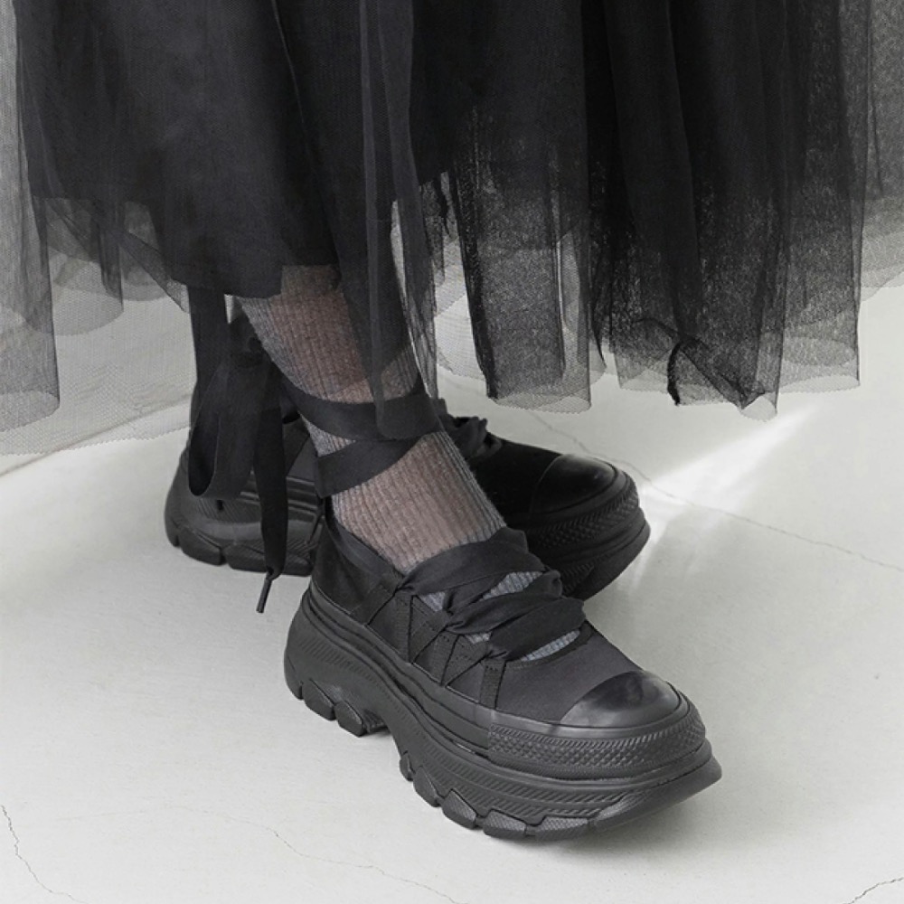 【BKS】日本🇯🇵CONVERSE TREKWAVE BL 芭蕾厚底/綁帶/休閒鞋/日本限定/日本代購-細節圖5