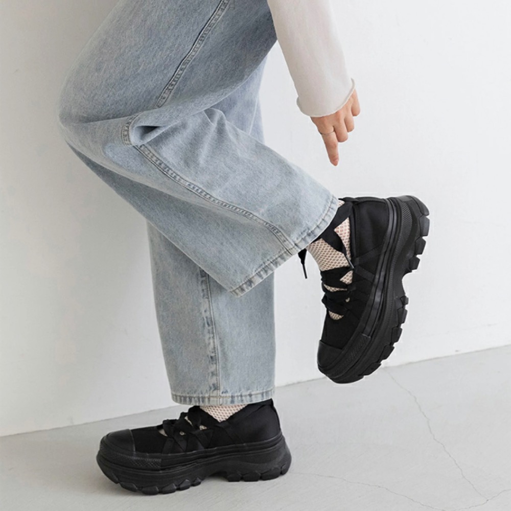 【BKS】日本🇯🇵CONVERSE TREKWAVE BL 芭蕾厚底/綁帶/休閒鞋/日本限定/日本代購-細節圖7