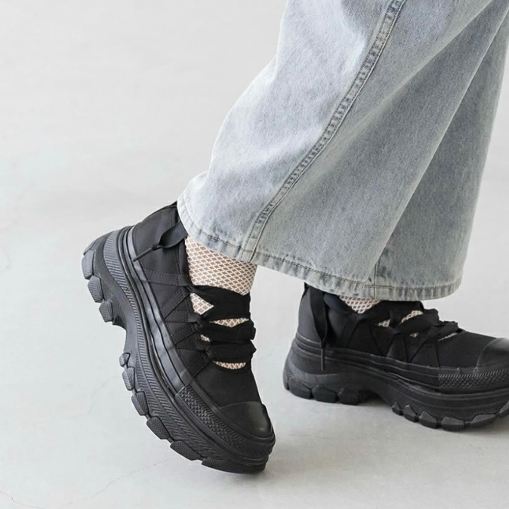 【BKS】日本🇯🇵CONVERSE TREKWAVE BL 芭蕾厚底/綁帶/休閒鞋/日本限定/日本代購-細節圖5