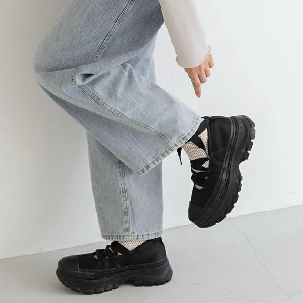 【BKS】日本🇯🇵CONVERSE TREKWAVE BL 芭蕾厚底/綁帶/休閒鞋/日本限定/日本代購-細節圖7