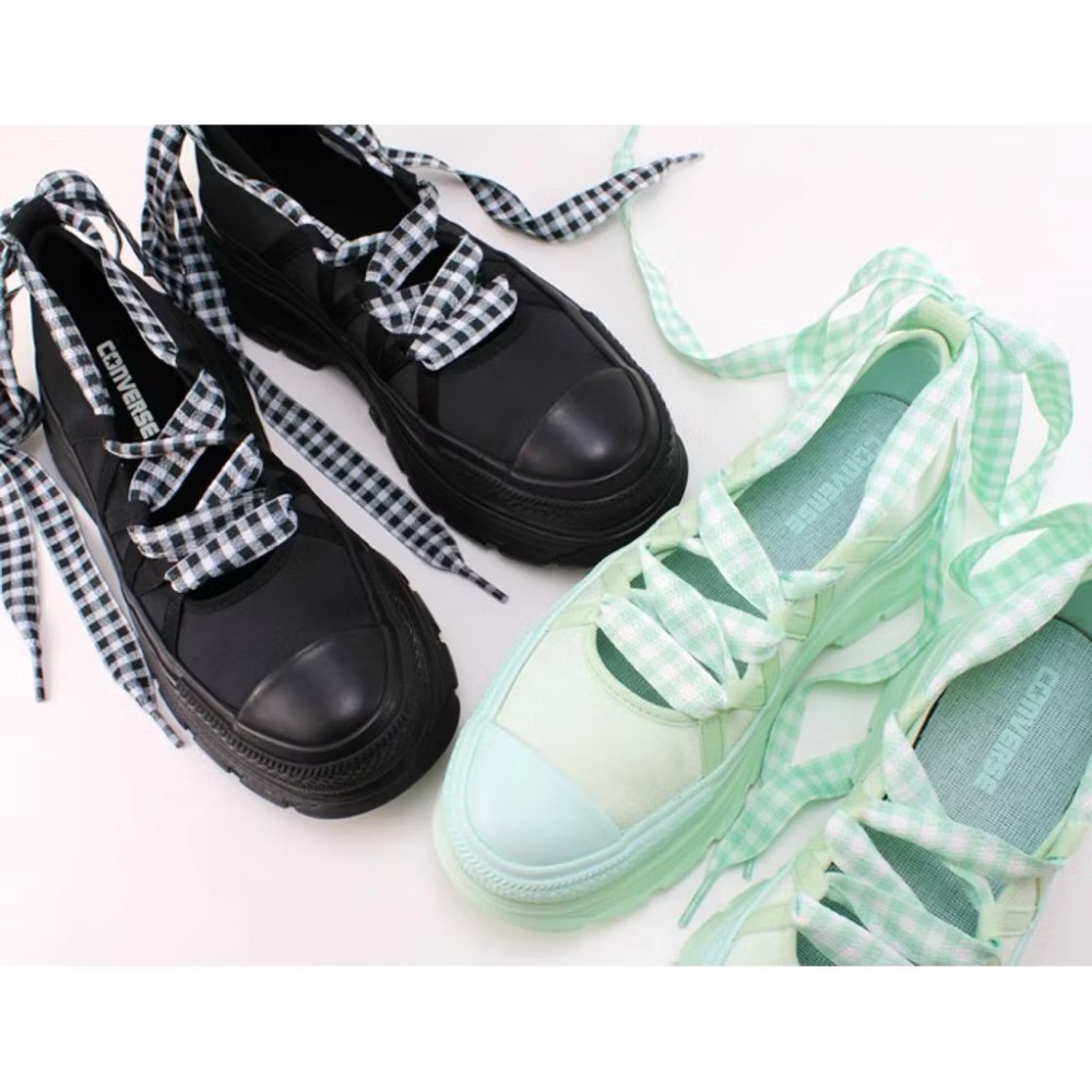 【BKS】日本🇯🇵CONVERSE TREKWAVE BL 芭蕾厚底/綁帶/休閒鞋/日本限定/日本代購-細節圖8